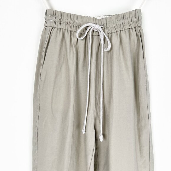 Forte Forte Sand-Washed Drawstring Khaki Trousers Euro Old Money Luxury Pants - Picture 5 of 12